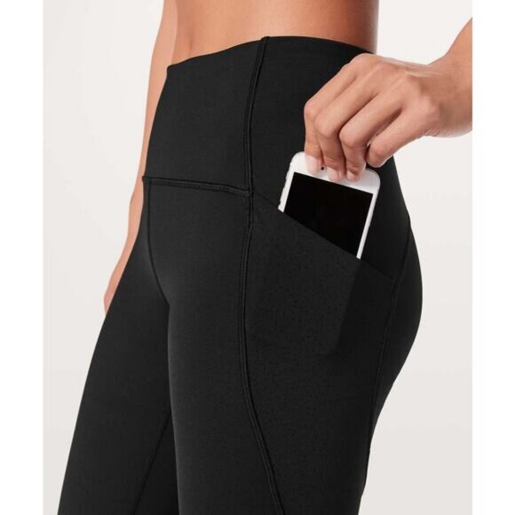 LULULEMON Breezy Dot Crop 19" Size 2 Black - Picture 4 of 9